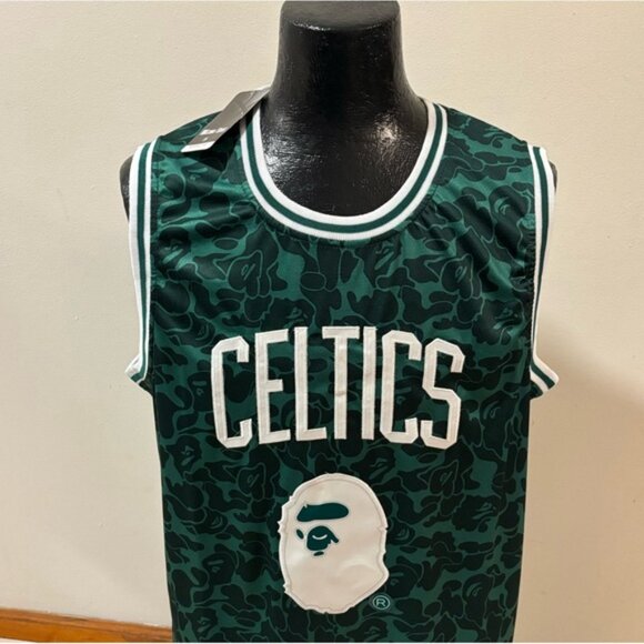 BAPE Boston Celtics Jersey # 93 Green/White , Unisex - Picture 8 of 13